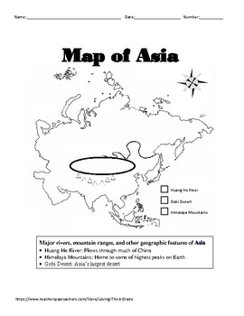 Preview of Social Studies VA SOL 3.6 b Asia Geography w/TPT Digital Learning Option