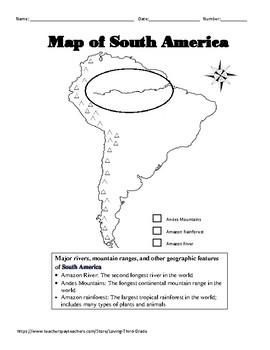 Preview of Social Studies VA SOL 3.6 e South America Geography wTPT Digital Learning Option