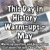 This Day in History Warm-ups for May