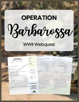 Preview of History Webquest - World War II - Operation Barbarossa