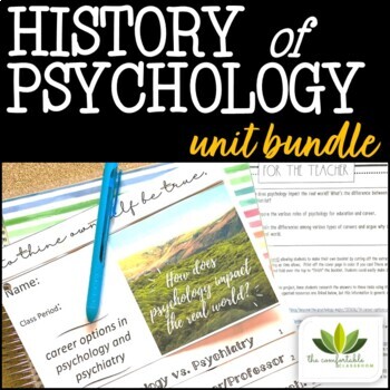 Preview of History and Basics of Psychology *UNIT BUNDLE*