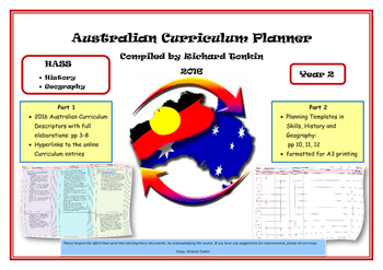 Preview of History and Geography Australian Curriculum Planner- Year Two