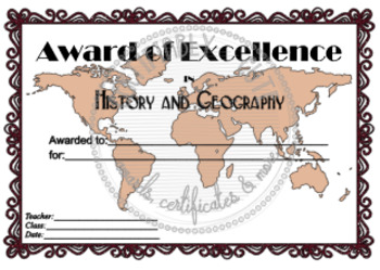Preview of History and Geography Award