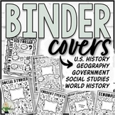 Social Studies Binder Covers, Coloring Pages, Early Finisher