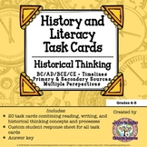 History and Literacy Task Cards: BC/BCE, AD/CE; Timelines; Sources; Perspectives