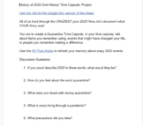 History of 2020 Oral History / Time Capsule Project