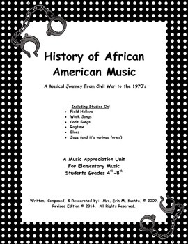 Preview of History of African Amer. Music: Musical Journey-Civil War to 1970s (A GUIDE)