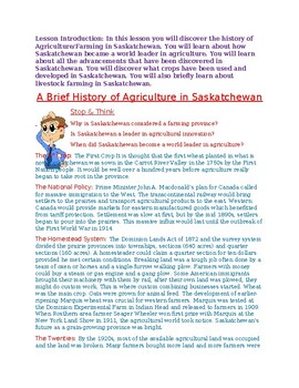 Preview of History of Agriculture in Saskatchewan