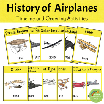 Preview of History of Airplanes - Timeline and Ordering Activities