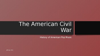 Preview of History of American Popular Music Civil War and Black Spirituals Unit