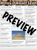 History of Ancient Egypt Worksheet