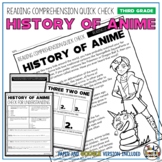 History of Anime Reading Comprehension Passage and Questions