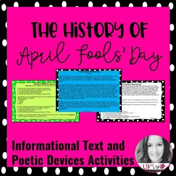 Preview of HISTORY OF APRIL FOOLS' DAY- INFORMATIONAL TEXT & POETIC DEVICES