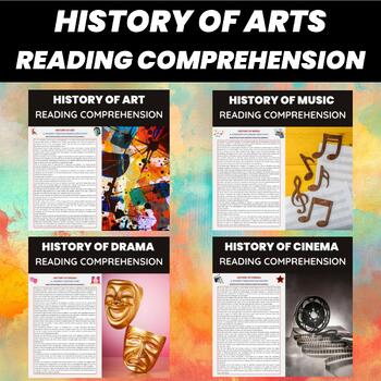 Preview of History of Arts Reading Comprehension Bundle | Drama Music Art and Cinema