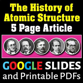 Preview of Atomic Structure History Article | Editable, Printable & Distance Learning