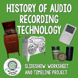 History of Audio Recording Technology Slideshow Worksheet and Project