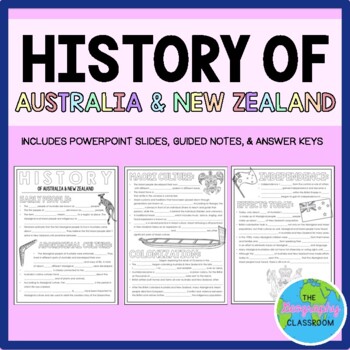Preview of History of Australia & New Zealand Guided Notes (Aboriginal & Maori)