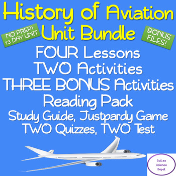 Preview of History of Aviation Unit Bundle: NO PREP 13 DAY UNIT! BONUS FILES