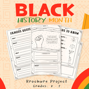 Preview of History of Black History Month - Brochure Project