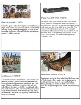 Preview of History of Boat Technology 3 Part Cards