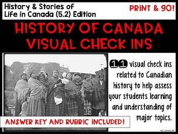 Preview of History of Canada Visual Check Ins: History & Stories of Ways of Life in Canada