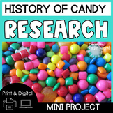 History of Candy Mini Research Project Digital or Printable