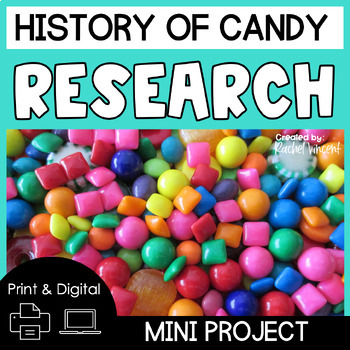 Preview of Candy Mini Research Project with Informational Writing - Editable Templates