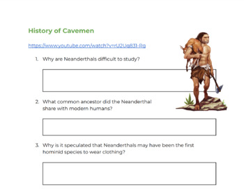 History of Cavemen Documentary Questions and Answers TPT