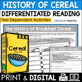 History of Cereal Reading Passage and Worksheets DIGITAL a