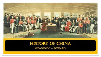 Preview of History of China 20 000 BC to 1850 AD