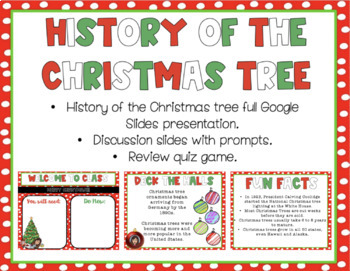 Preview of History of Christmas Trees-- Full Google Slide Presentation