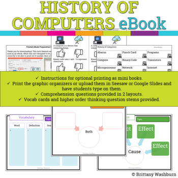 History of Computers Booklet by Brittany Washburn | TpT