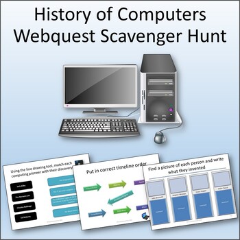 Preview of History of Computers Webquest Activity + Bonus Technology Puzzles!