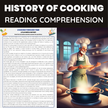 Preview of History of Cooking Reading Passage | Cooking Overview and History