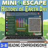 History of Earth Day Mini Digital Escape Reading Comprehen