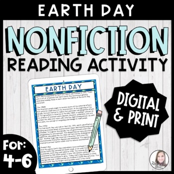 Preview of History of Earth Day Reading Passage