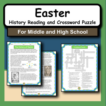 Preview of History of Easter Holiday: Reading and Crossword Puzzle Activity
