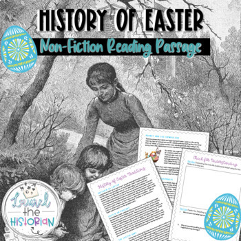 Preview of History of Easter Reading Comprehension and Skills [Editable]