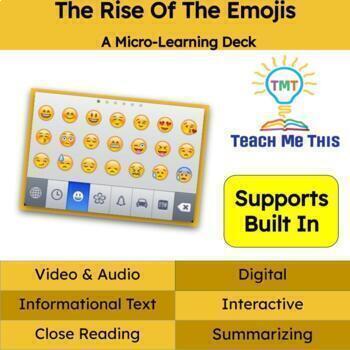 Preview of History of Emojis Informational Text Reading Passage and Activities