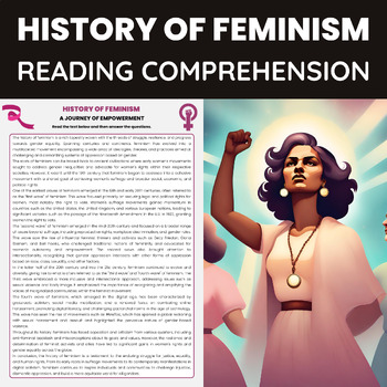 Preview of History of Feminism  and Feminist Movement for Womens History Month