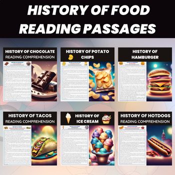 Preview of History of Food Reading Passages | Culinary History | World Cuisines History