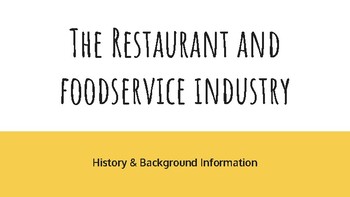 Preview of History of Food Service Presentation