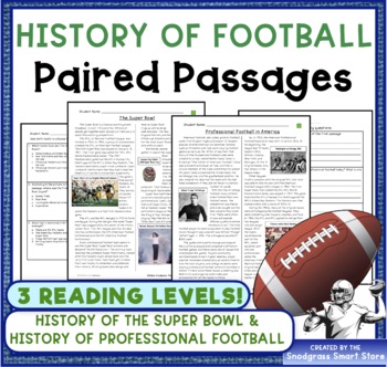 American Football Matching Worksheet - NFL History Questions & Answers