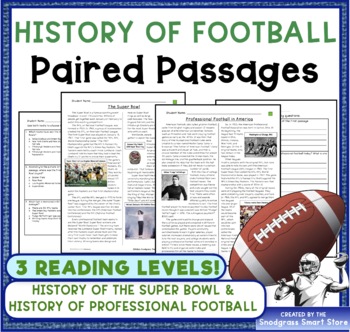 Preview of History of Football: Reading Comprehension Paired Passages and Questions