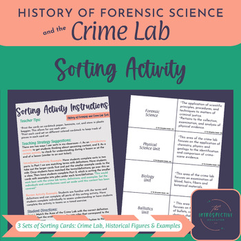 Preview of History of Forensic Science and the Crime Lab Sorting Activity