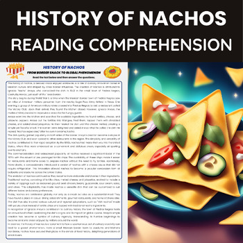 Preview of History of Nachos Reading Comprehension | History of Food