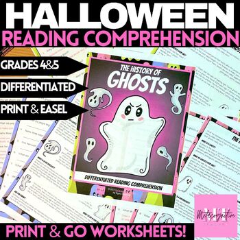 Preview of History of Ghosts - Halloween Reading Comprehension Worksheets