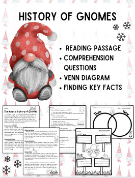 Preview of History of Gnomes Passage, Reading Comprehension and Skills