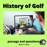 History of Golf Passage and Comprehension Boom™ Cards-digital