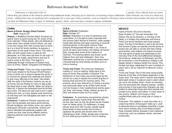 Preview of History of Halloween - China, Mexico, United States